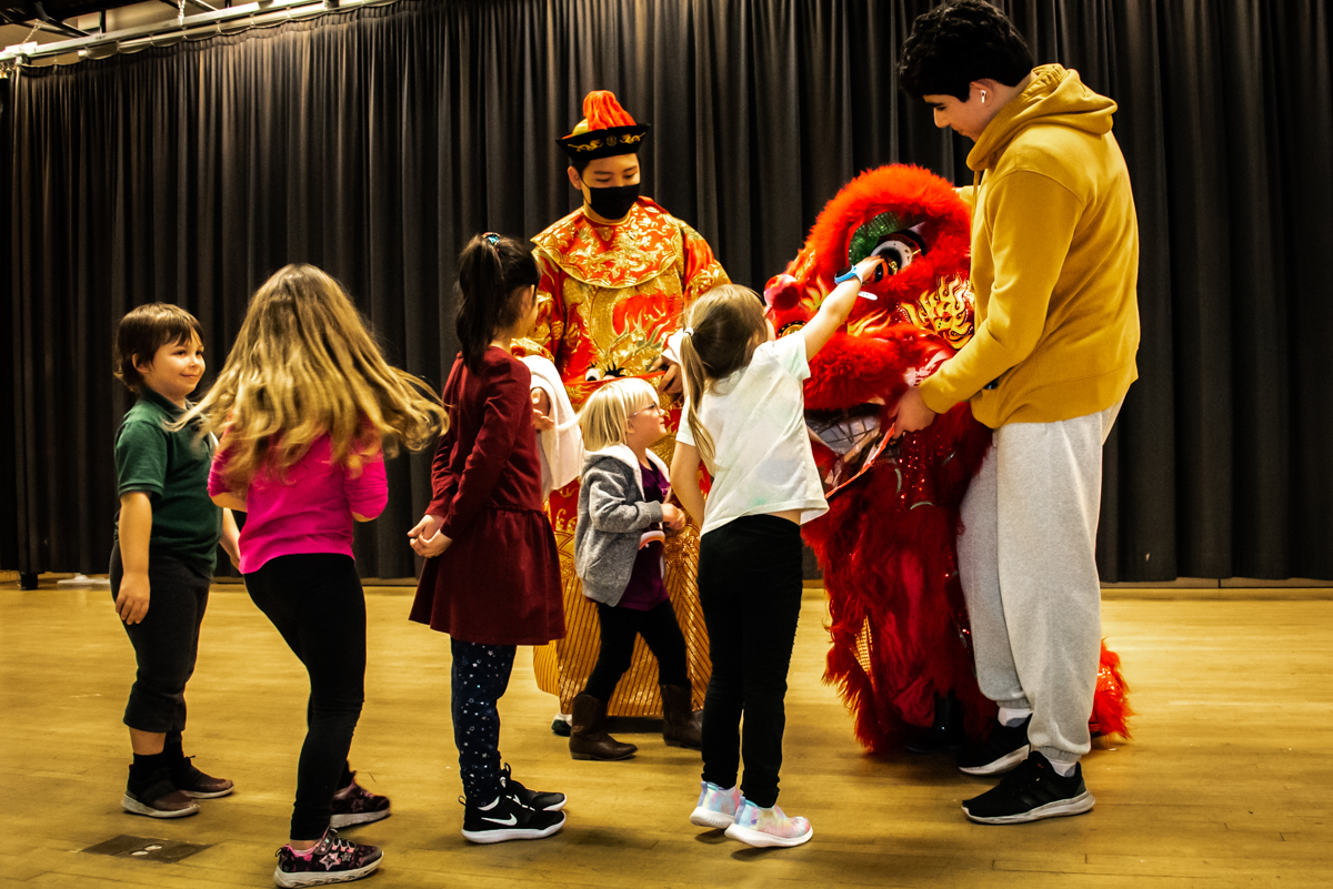 Lion dancers