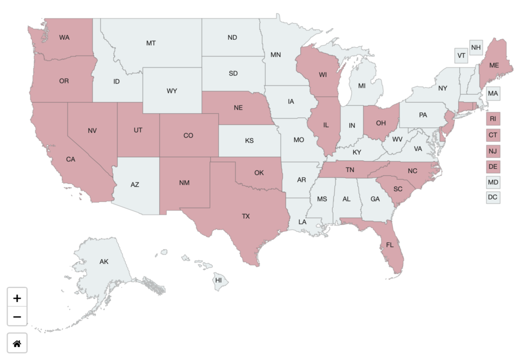 K-12 Ethnic Studies map